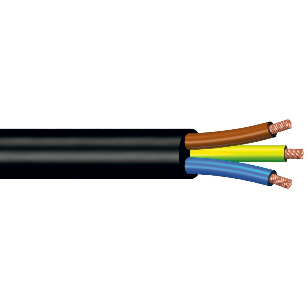 Cavo Tripolare H05VV-F 3x1,5mm² 10M Nero - Cavo Elettrico Flessibile per Impianti Domestici Cavo Tripolare H05VV-F 3x1,5mm² 10M Nero - Cavo Elettrico Flessibile per Impianti Domestici